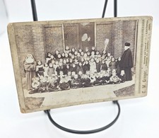 Antique 1890s Cabinet Card Photo Leetonia OH Catholic School Nun Priest picture