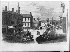 Photo:Poughkeepsie NY Main Street 1870s Horse Carriages Downtown View picture