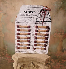 Alox Elastic Shoe Laces Store Display Card With All 14 Laces Shoe Laced on Top picture