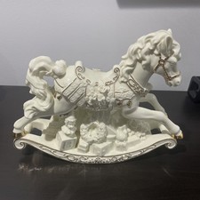 Classic Noel Porcelain Musical Rocking Horse with 24k Accents Not in org box picture