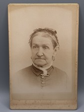 Antique Cabinet Card Beautiful, Elderly Woman, Yonkers NY Barker & Skinner picture