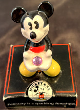 Enesco Disney Mickey Mouse February is amethyst  Birthstone Figurine Enesco picture
