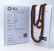 ShivaRatna Rudraksha Mala 108+1 Beads (Pathri Mala/Chikna Mala) Lab Certified picture
