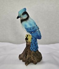 Yardworks Originals Blue Jay Perching On Tree Stump Statuette picture