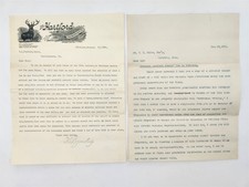 1895 antique HARTFORD FIRE INSURANCE CO hartford ct LETTERS virginia law regs picture