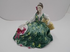 Royal Doulton ELYSE HN2474 Peggy Davies Seated Lady Green Dress Mint picture