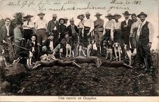1907 Costa Rica Hunting Guapiles Deer Hounds RPPC Photo Postcard COPY picture
