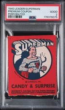 1940 LEADER NOVELTY CANDY CO. SUPERMAN-PERFORATED PREMIUM COUPON PSA 2 picture