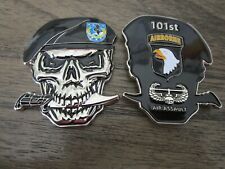 Army 101st Airborne Division Air Assault Screaming Eagles Skull Challenge Coin picture