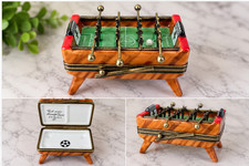 Limoges France Eximious Peint Main Foosball Soccer Table Hinged Trinket Box picture