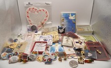 Vtg Religious Christian Pin Lot 50+ Pcs Angel Cross Candy Cane Precious Feet  picture
