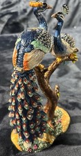 Jere Bejeweled Large Peacock Lovers Trinket Box picture