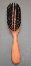Vintage Made in Germany Wood Hair Brush Natural Boar Bristle Butterfly picture
