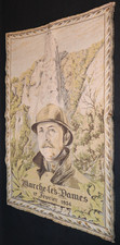 Belgium - King Albert I - 1934 Marche Les Dames 17 Fevrier Embroidered Tapestry picture