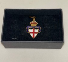 Antique Royal Society of St George Gilt Enamel Shield Pendant Stokes Sons Melb picture