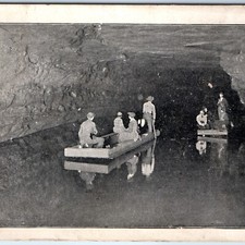 1922 Mammoth Cave, KY Underground River Styx Boat Tour Postcard Pilgrim Stamp picture