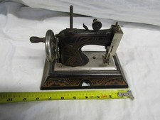 Casige 1015 Hand Crank Sewing Machine Black/Gold Floral Decals Vintage SEW picture