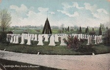 Cambridges MA Soldiers Monument Nasonville Burrillville RI DPO Vtg Postcard I40 picture