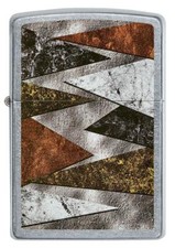 Zippo Windproof Lighter With Geometric Pattern Design, 49669, New In Box picture