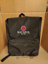Bacardi Rum Black Backpack Bag Advertisement Liquor Bottle Carrier With Divider  picture