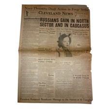 Oct 12 1942 Cleveland News WWII Newspaper Battle of Stalingrad Higbee Ad picture