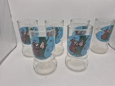 Vtg Sue Bee Honey Juice Glasses SET OF 6 BEAR HONEY BEES 5