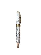 GUCCI Pen GUCCI Icon Beautiful Polished White Resin & Gold Plated Trim Authentic picture