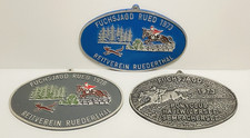 3 VTG German Equestrian for Hunting Aluminum Medallion German Fox/Horses plaques picture
