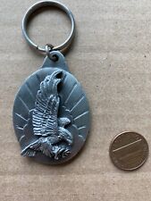Flying Eagle Pewter Keychain  1989 Siskiyou Buckle Co Vintage picture