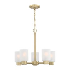 Westinghouse 6127000 Sylvestre Transitional Five Light Indoor Champagne Brass picture
