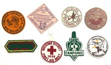 8 BSA felt patches; 1940's - 1950's; camporee, first aid, roundup, etc. picture