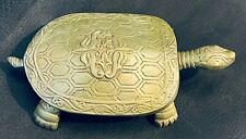 Vintage Korean Brass  Tortoise/Turtle Trinket/Incense Box picture