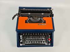 SALE - Olivetti Lettera 31 Blue/Orange Typewriter, Vintage, Professionally picture