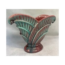 Art Deco California Double Leaf Vase # 502 picture