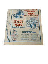 Brainerd MN Minnesota Vintage Map Snowmobile Skiing Trails Lakes Advertising picture