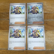 4 x Arven Trainer Pokemon - 166/198 or 186/197 - S&V - Pokemon TCG Inc Rev Holo picture