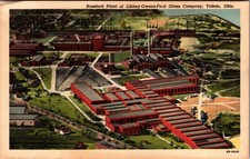 1948 Linen Postcard Libbey-Owens-Ford Glass Plant Rossford Toledo Ohio picture