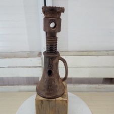 Vintage Simplex 12 Ton Screw Jack Cast Iron 2x8 Industrial Farm Tool USA picture