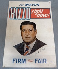 1972 Philadelphia Mayor FRANK RIZZO CAMPAIGN POSTER Firm But Fair Right Now picture