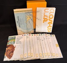 Boxed 1978 US Of America Map Set Close Up USA National Geographic Society picture