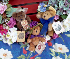 Boyds Mini Bears NANETTE DUBEARY, GLITZY & CLAUDETTE BEARDEAUX  Set of Three 6