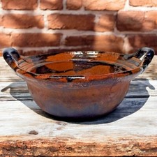 Vintage Terracotta Bowl Cazuela De Barro Mexico 3.5