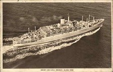 Orient Line Steamer Steamship RMS Oronsay Passenger Msg Vintage Postcard picture