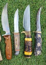 VTG Hunting Knife LOT IMPERIAL, SHARP, TIMBER RATTLER Surgical RARE Wood - Horn  picture