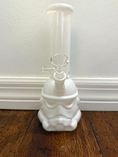 8.5” Premium Glass Water Pipe White Stormtrooper Star Wars 14mm picture