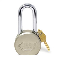 2-5/8 In. Premier Solid Steel Commercial Gate Keyed Padlock with Long Shackle an picture