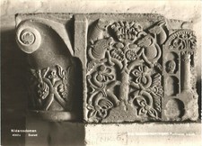 Trondheim Norway Nidaros Cathedral Sculpture Pre-Romanesque Capital RPPC picture