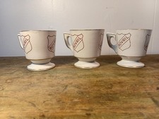 Vintage Bovril Advertising Pedestal Mug Cup Gold Trim Made in England 1930s picture