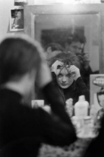 Romy Schneider her dressing room after the performance of the play- Old Photo 1 picture