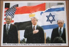 1981 Jimmy Carter Anwar Sadat Menachem Begin Clipping Photo 4.75